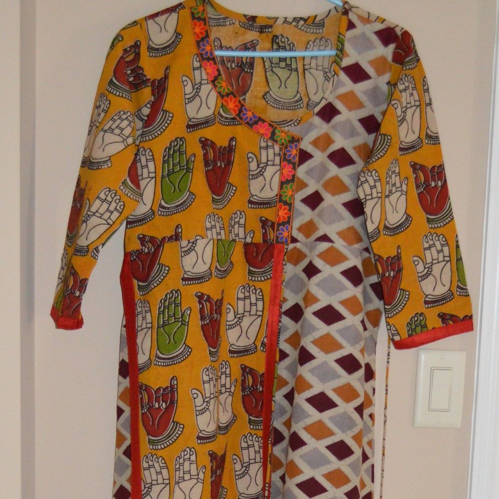 ETHNIC KALAMKARI PRINT LONG SALWAR TOP L - XL